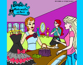 Dibujo Barbie en una tienda de ropa pintado por Daliia99