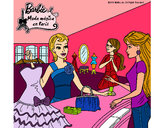 Dibujo Barbie en una tienda de ropa pintado por lolaluly99
