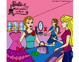 Dibujo Barbie en una tienda de ropa pintado por roshy