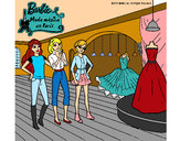 Dibujo Barbie mirando vestidos pintado por annycristi