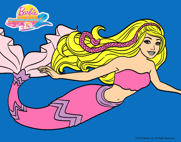 Dibujo Barbie sirena pintado por ellen31123