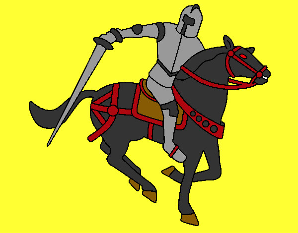 Dibujo Caballero a caballo IV pintado por XVmon