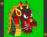 Dibujo Cabeza de dragón 1 pintado por karlita20