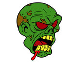 Dibujo Cabeza de zombi pintado por armstrong