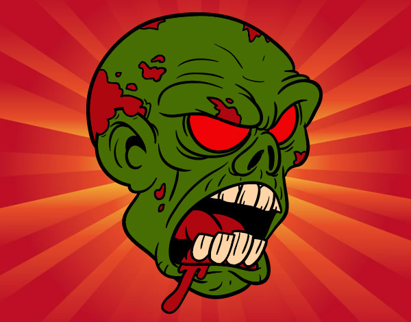 zombi verde con sangre