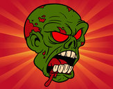 Dibujo Cabeza de zombi pintado por XVmon