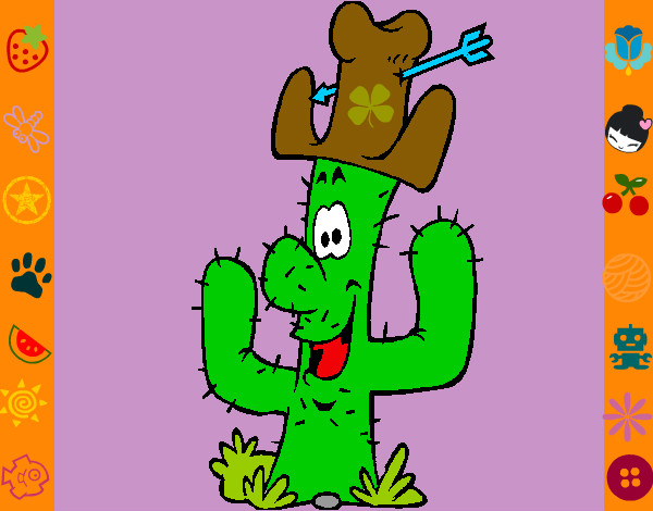 el cactus con sombrero