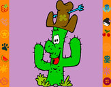 Dibujo Cactus con sombrero pintado por karlita20
