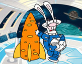 Dibujo Conejo astronauta pintado por _aniita_