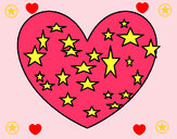 Dibujo Corazón estrellado pintado por irenecool
