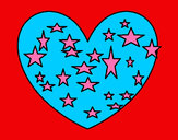 Dibujo Corazón estrellado pintado por izan4