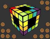 Dibujo Cubo de Rubik pintado por Miicho
