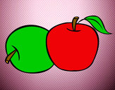 Dibujo Dos manzanas pintado por shoflyveri