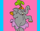 Dibujo Elefante bailando pintado por queyla