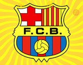 Dibujo Escudo del F.C. Barcelona pintado por benjajerez