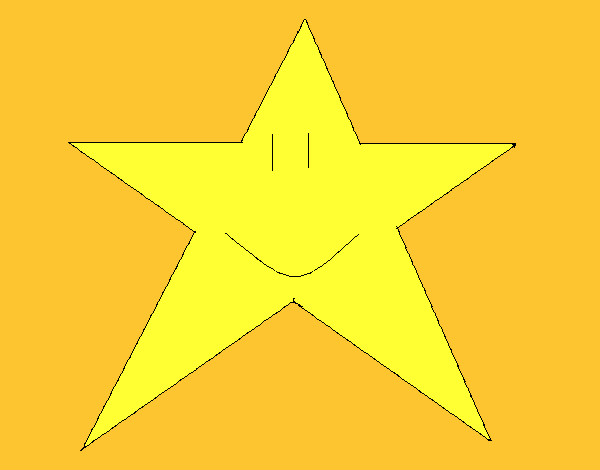 Dibujo Estrella 1 pintado por pancita
