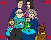 Dibujo Familia pintado por ACLA