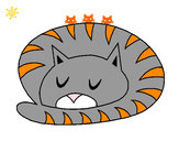 Dibujo Gato durmiendo pintado por josebita