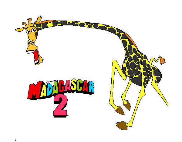 Dibujo Madagascar 2 Melman 2 pintado por isaescriva