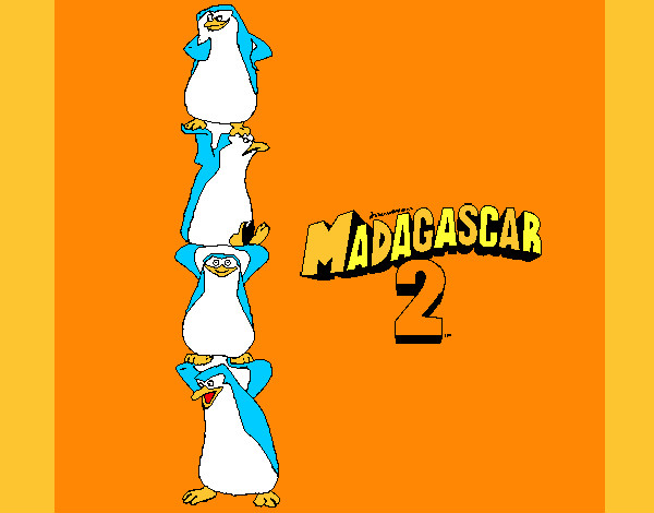 Dibujo Madagascar 2 Pingüinos pintado por Sergio00