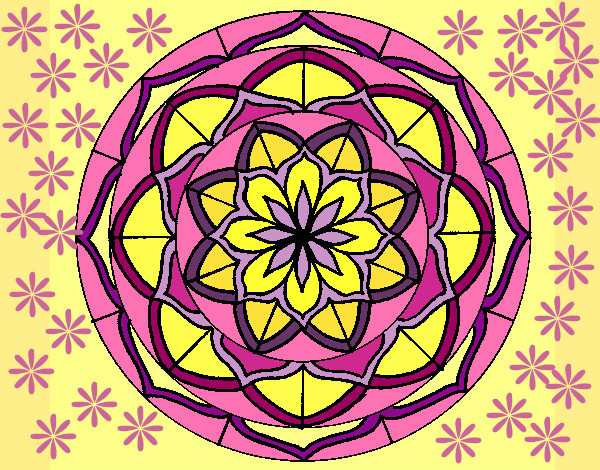 Dibujo Mandala 6 pintado por Nisseley