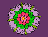 Dibujo Mandala floral pintado por queyla