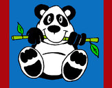 Dibujo Oso panda pintado por pancita