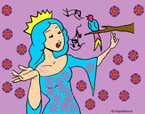 Dibujo Princesa cantando pintado por Meryrous