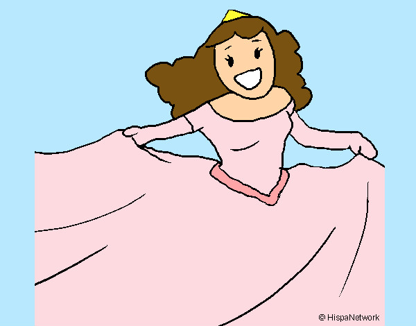 Dibujo Princesa feliz pintado por jessy90394