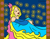 Dibujo Princesa relajada pintado por 4567