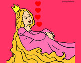 Dibujo Princesa relajada pintado por estralla