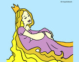 Dibujo Princesa relajada pintado por salopita