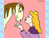 Dibujo Princesa y caballo pintado por jessy90394