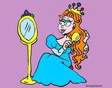Dibujo Princesa y espejo pintado por queyla