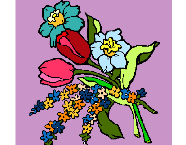 Dibujo Ramo de flores pintado por txarini