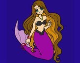 Dibujo Sirenita pintado por carolaiiin