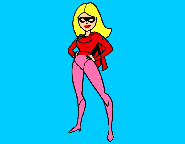 Dibujo Superheroina pintado por marchosa