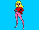 Dibujo Superheroina pintado por marchosa