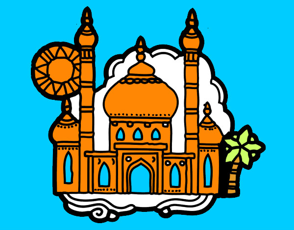 Dibujo Taj Mahal pintado por Enny