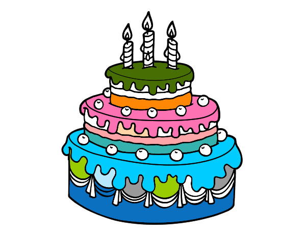 Dibujo Tarta de cumpleaños pintado por fabyolo