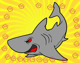 Dibujo Tiburón enfadado pintado por fgperotti