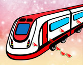Dibujo Tren de alta velocidad pintado por Penguin