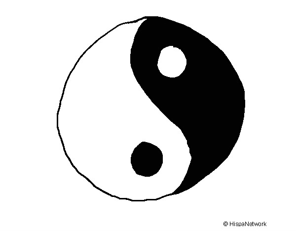 Dibujo Yin yang pintado por FERGI