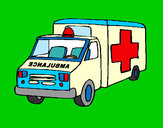 Dibujo Ambulancia pintado por queyla