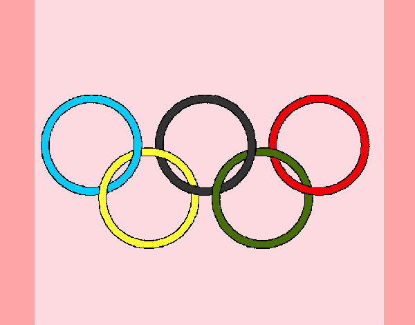 Dibujo Anillas de los juegos olimpícos pintado por arocena