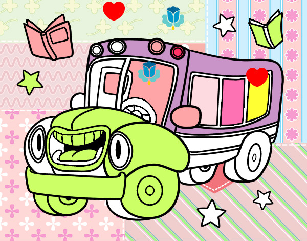 Dibujo Autobús animado pintado por isha