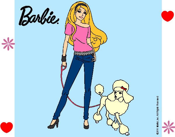 Dibujo Barbie con look moderno pintado por annycristi