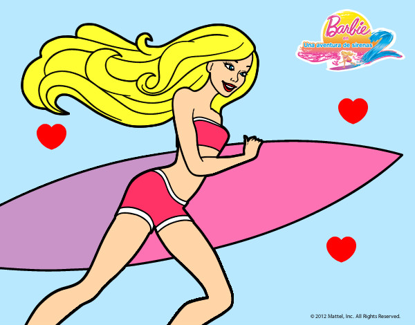 Dibujo Barbie corre al agua pintado por ashhhh