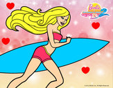 Dibujo Barbie corre al agua pintado por Briz
