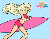 Dibujo Barbie corre al agua pintado por yeselis